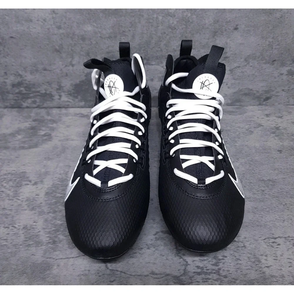 Nike Huarache 9 Elite MD LAX Lacrosse Cleats Men 8.5 Black White FD0888-002 *New